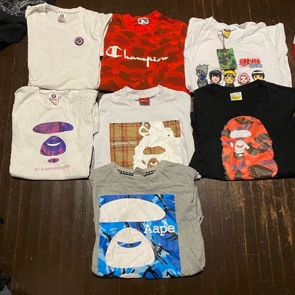 Lot of 7 Bape T Shirts Various Sizes - Picture 3 of 6